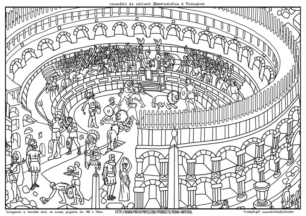 Coliseo para colorear