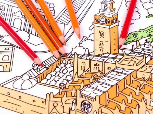 mapa de Sevilla para colorear