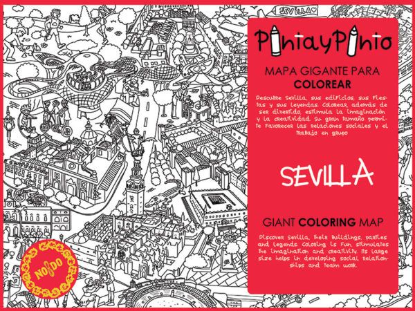 Carpeta mapa para colorear de Sevilla