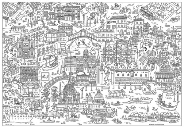 Complete coloring map of Venice