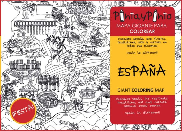 Coloring map of Spain - Front cover