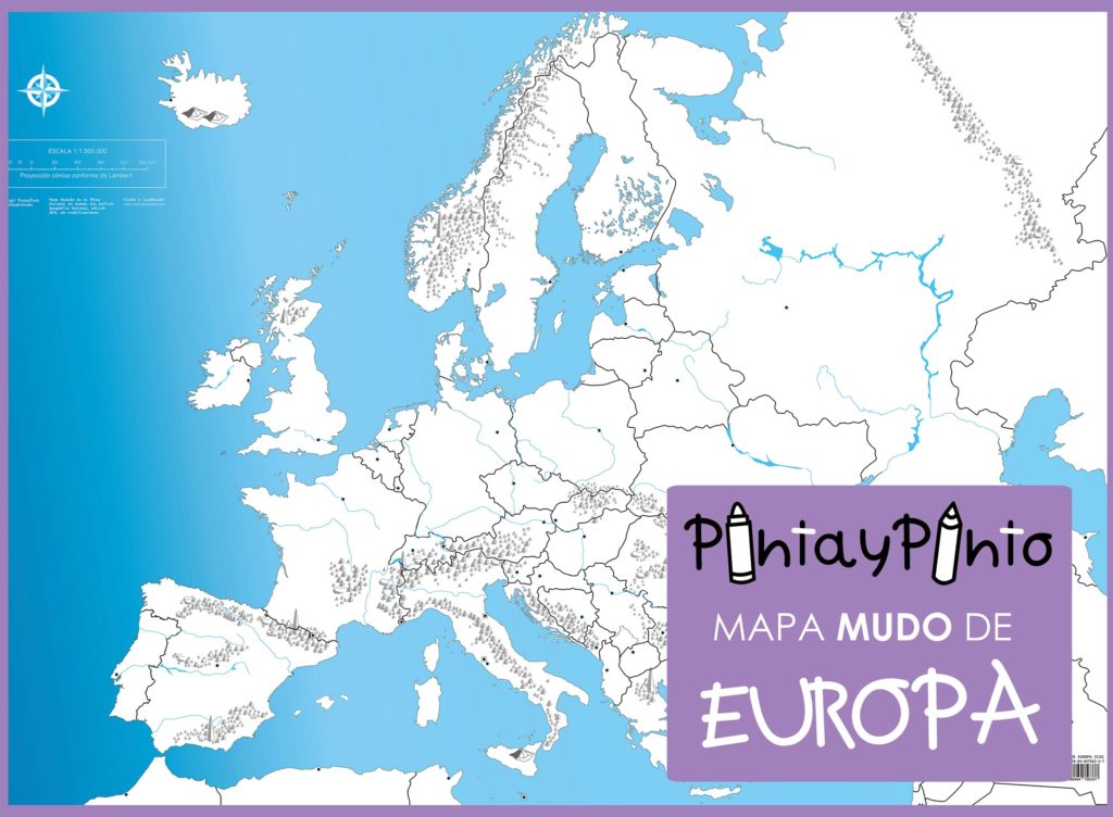 Mapa mudo de Europa - Pinat y Pinto