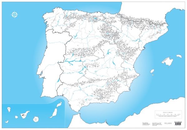 Mapa mudo de España Digital