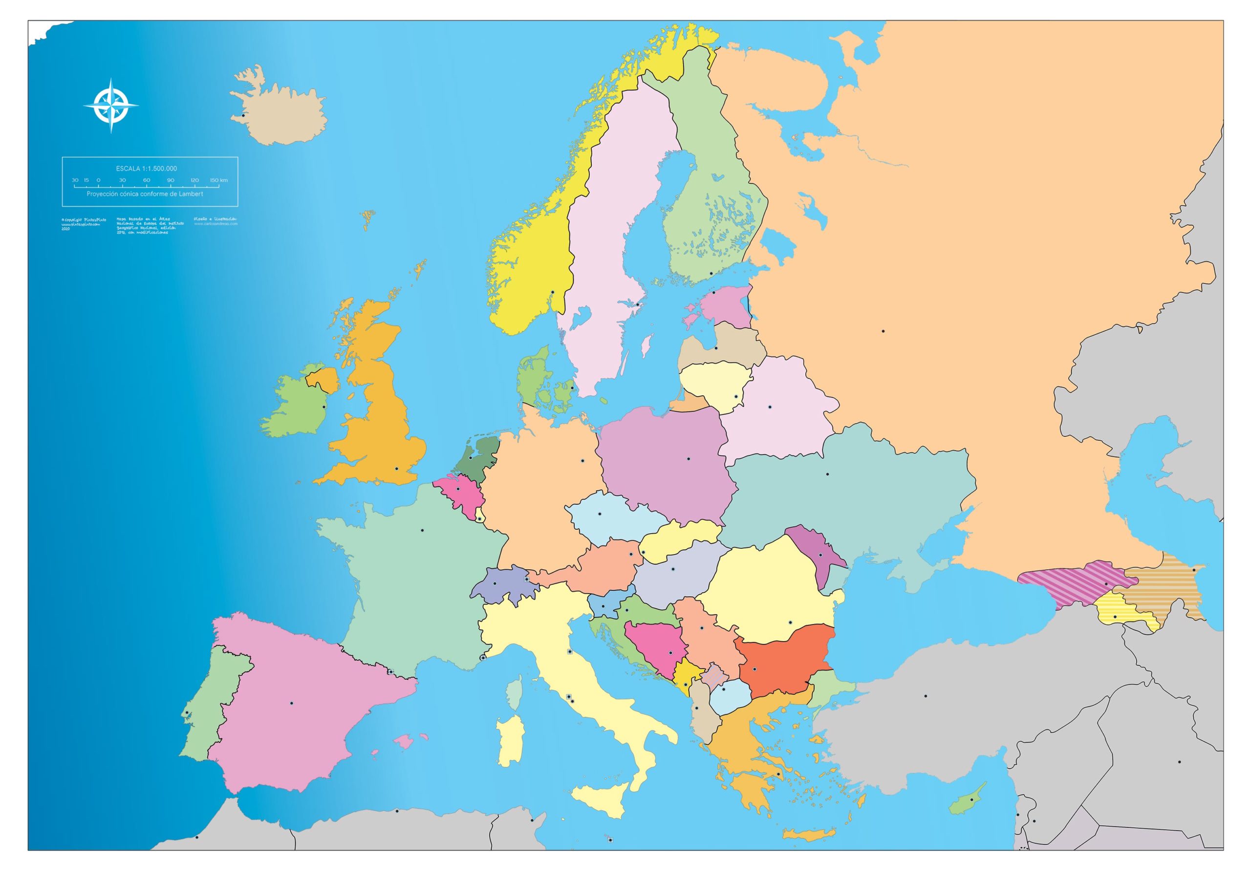 Mapa de Europa, más de 150 imágenes de calidad para imprimir