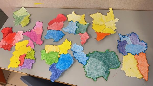 Provincia coloreadas mapa gigante Pinta y Pinto