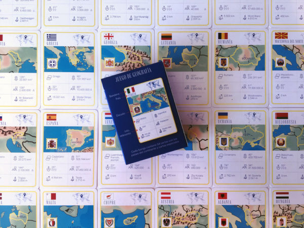 Cartas de europa con el estuche de Geocartas