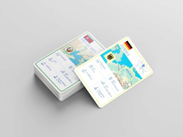 Geocartas mundo muestra 2 cartas