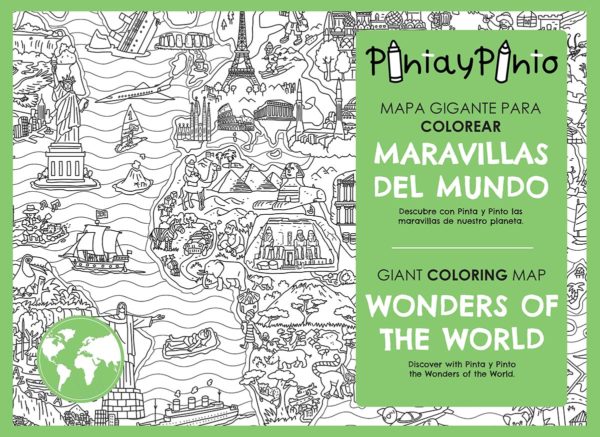 Carpeta maravillas del Mundo Para colorear