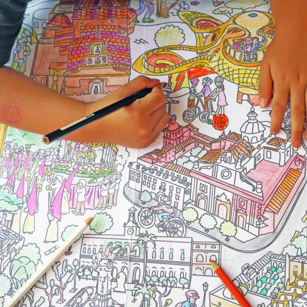 Las setas da colorare sulla mappa di sevilla da colorare