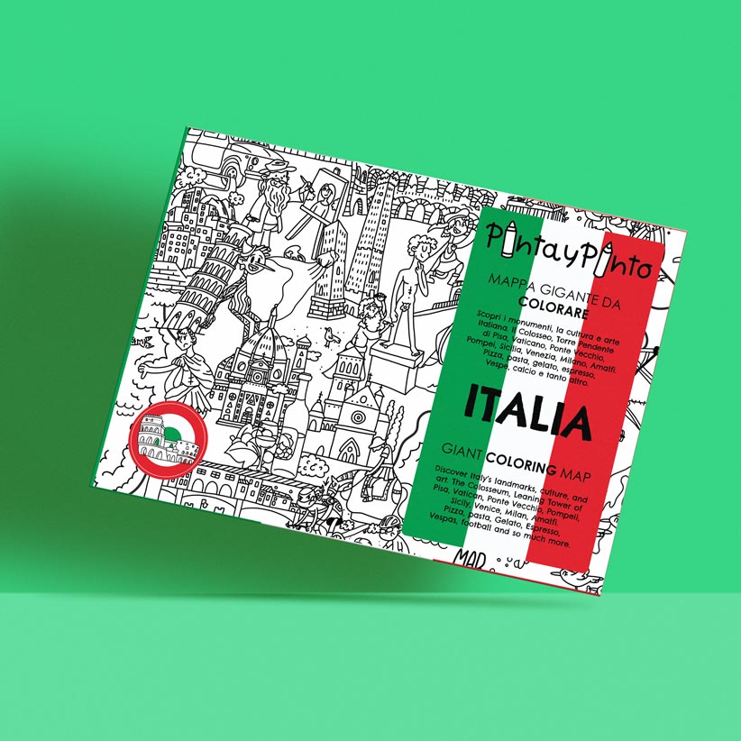 Mappa dell’Italia da colorare