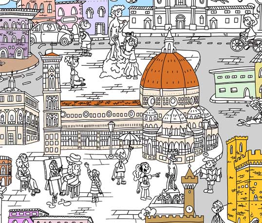 Mappa di Firenze da colorare - video introduttivo